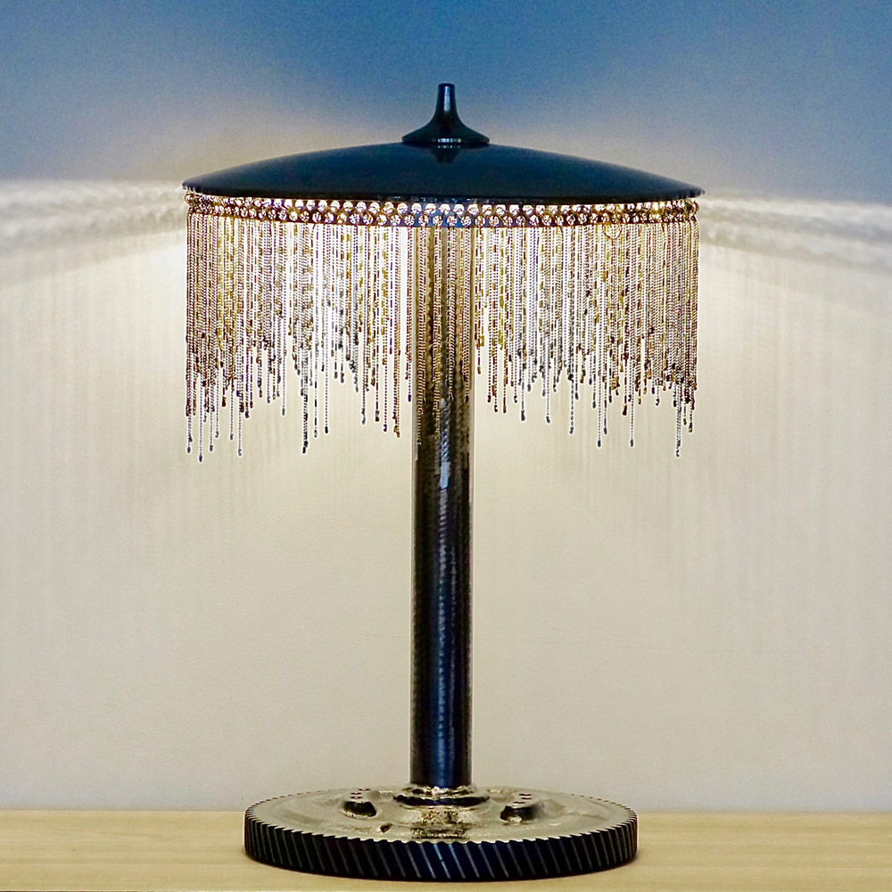 Or Frange Upcycling Métal Victorienne Lampe wOlPXuTkZi